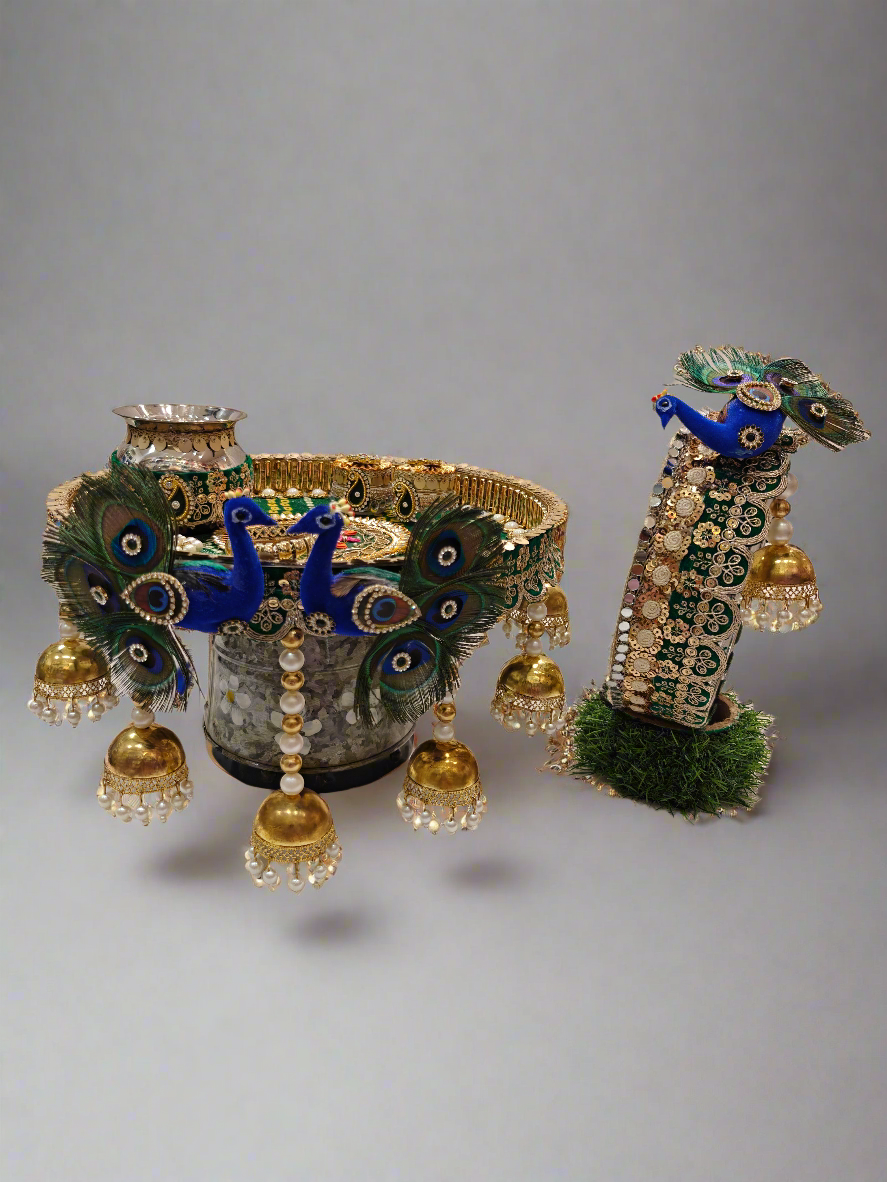 Royal Peacock Karva Chauth Thali Set – The Star of Our Collection