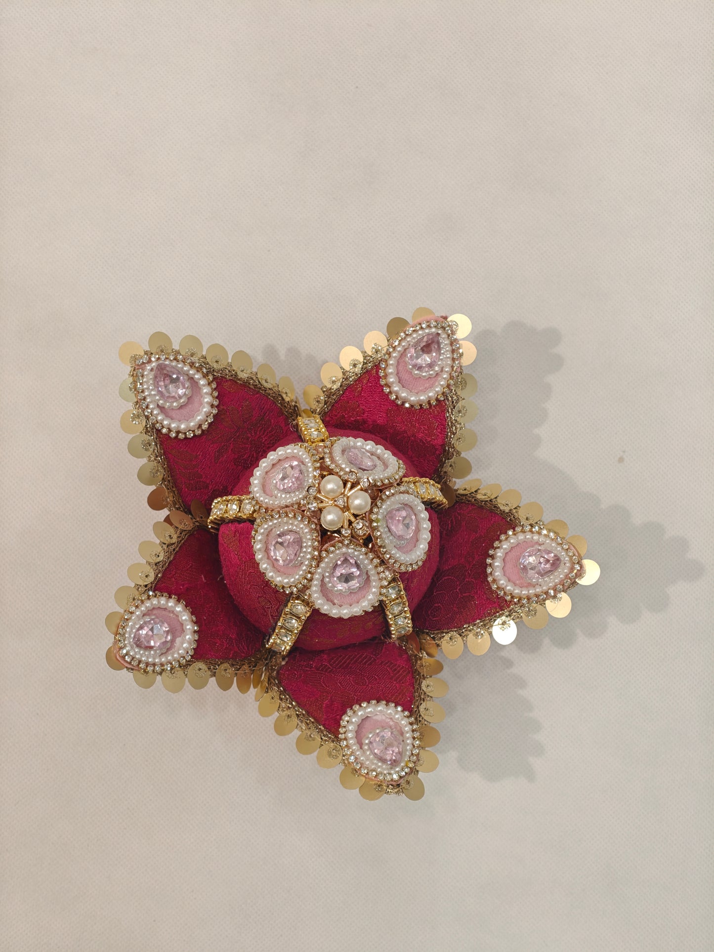 Handcrafted Pink Lotus Decorative Nariyal for Wedding Shagun & Pooja Rituals | Bridal Coconut Décor