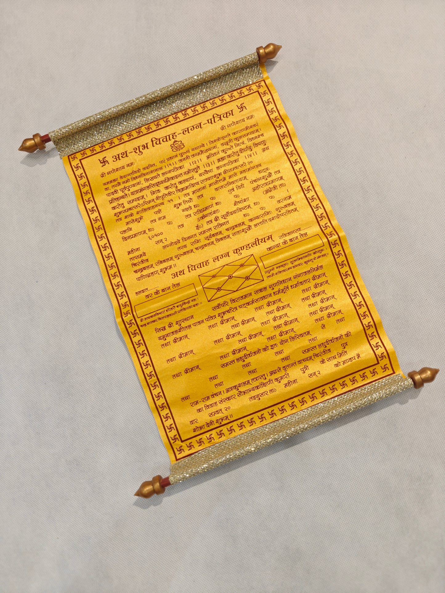 Royal Scroll Wedding Invitation (Lagan Patrika)