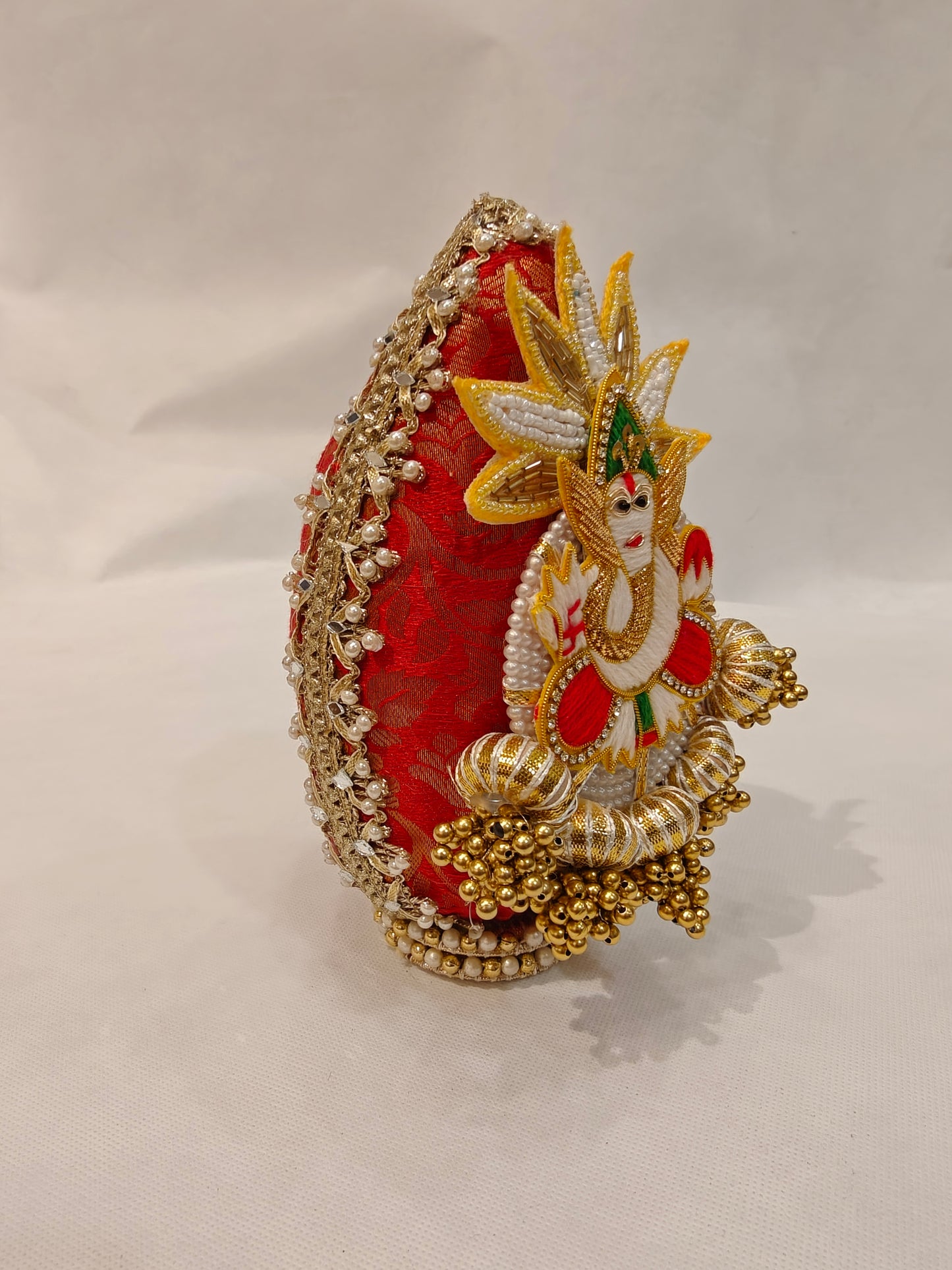 Ganesh Shagun Nariyal for Wedding | Designer Nariyal with Gota Patti & Beads | Pooja & Shagun Coconut India