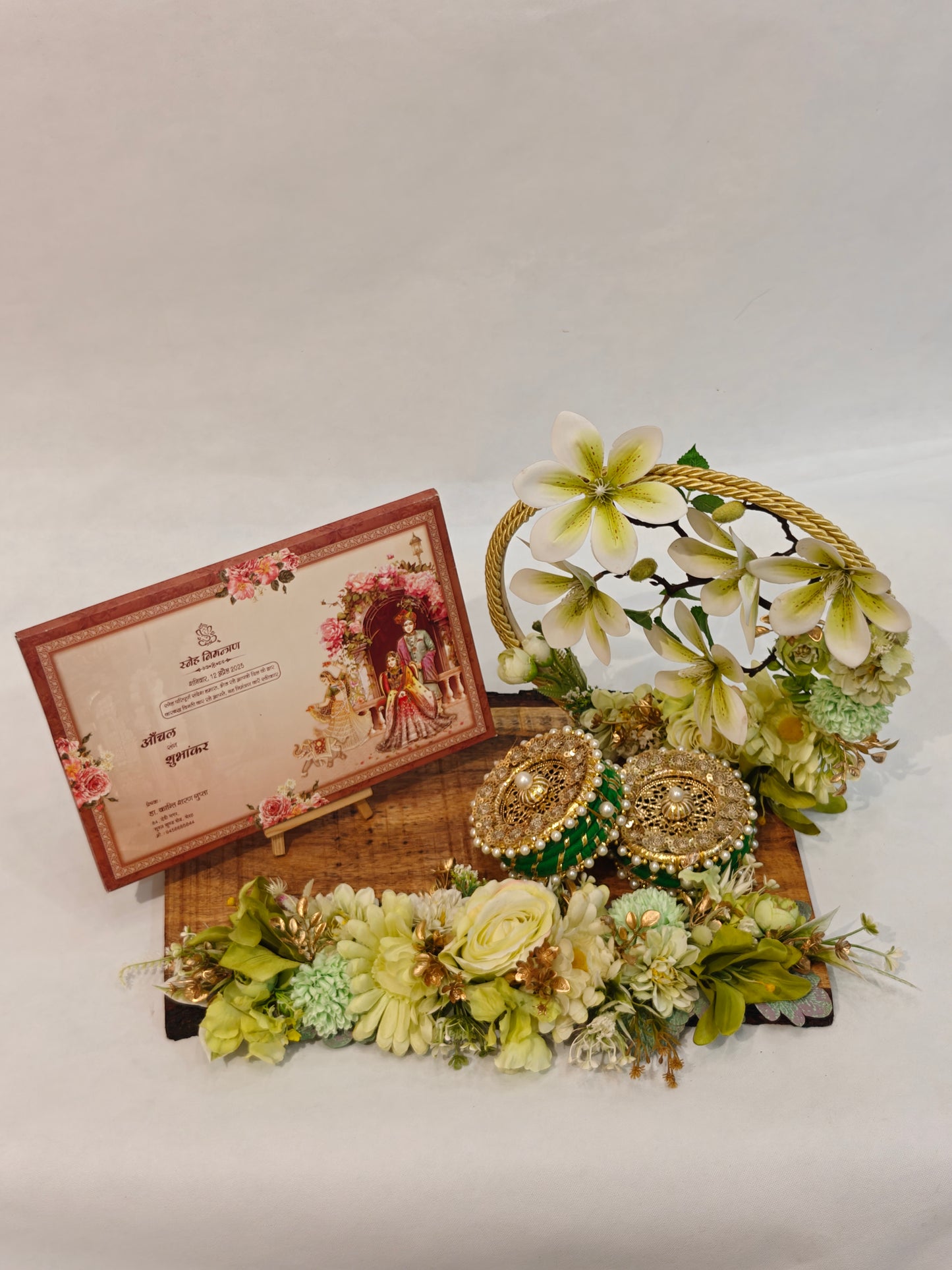 Royal Wedding Card Platter – Personalized & Elegant Design