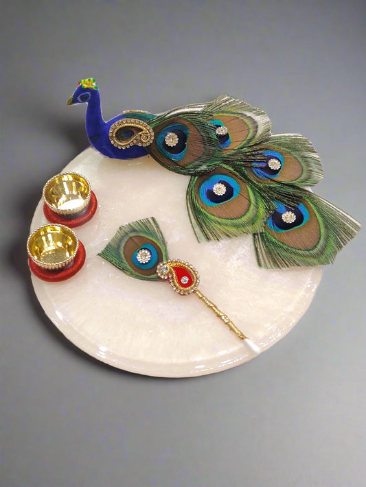 Peacock Tilak Platter