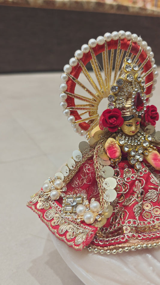 Lakshmi Ganesh Ji with Vastra and Shringar Height 5 inches
