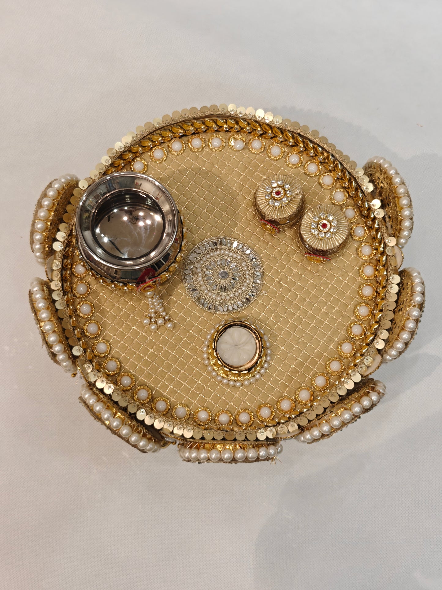 Luxury Pooja Thaali Set for Wedding | Designer Wedding Pooja Thali | The Wedding Station