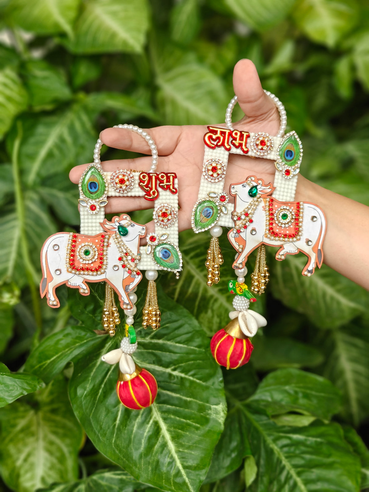 Mini Pichwai Shubh Laabh for Diwali Door Decor