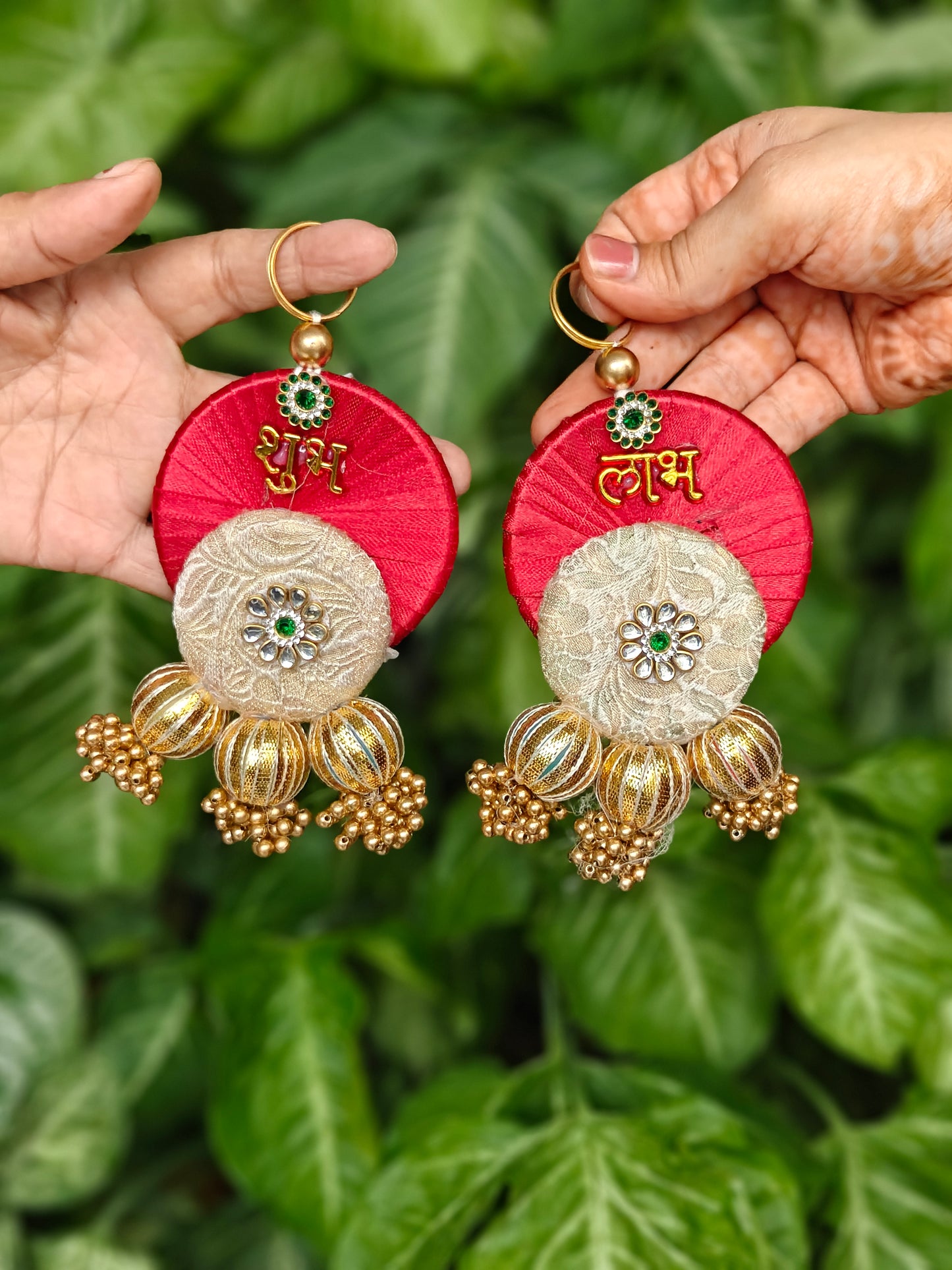 Handcrafted Shubh Laabh Hanging for Diwali & Festive Decor – Traditional Door & Wall Toran Accent | 6 × 3 Inches