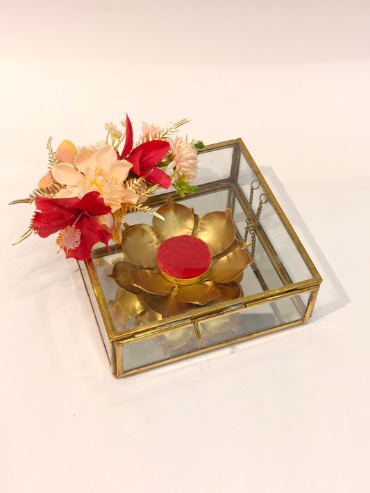 Luxury Glass Coin Platter | Wedding & Festive Use