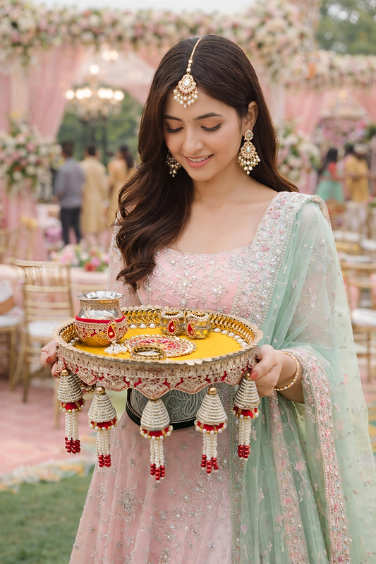 Decorative Pooja Thali Set for Ceremonies & Giting / Elegant Pooja Plate / The Wedding Station