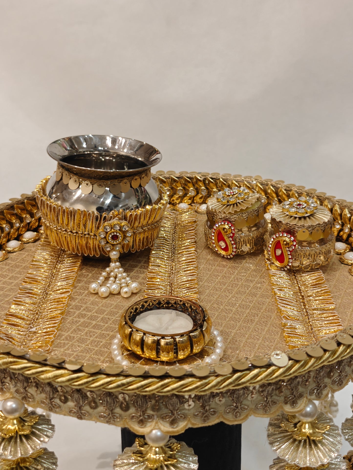 Royal Wedding Pooja Thali | Premium Designer Thali Set | The Wedding Station
