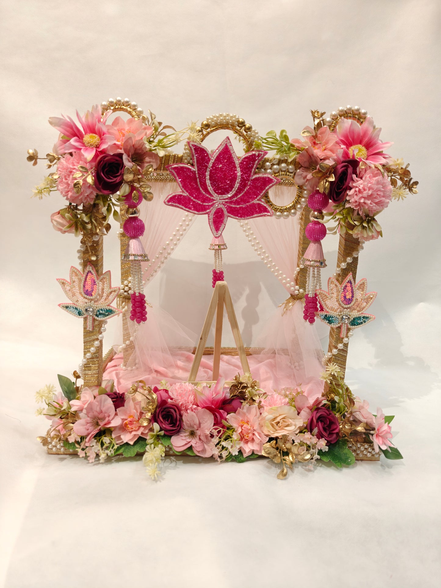 Royal Vivaah Mandap Wedding Card Platter | Luxury Indian Wedding Card Platter in Pink