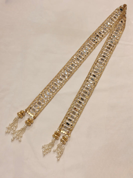 Premium Wedding Welcome Mirror Patka for Baraat Swagat | Traditional Favor- Design 3