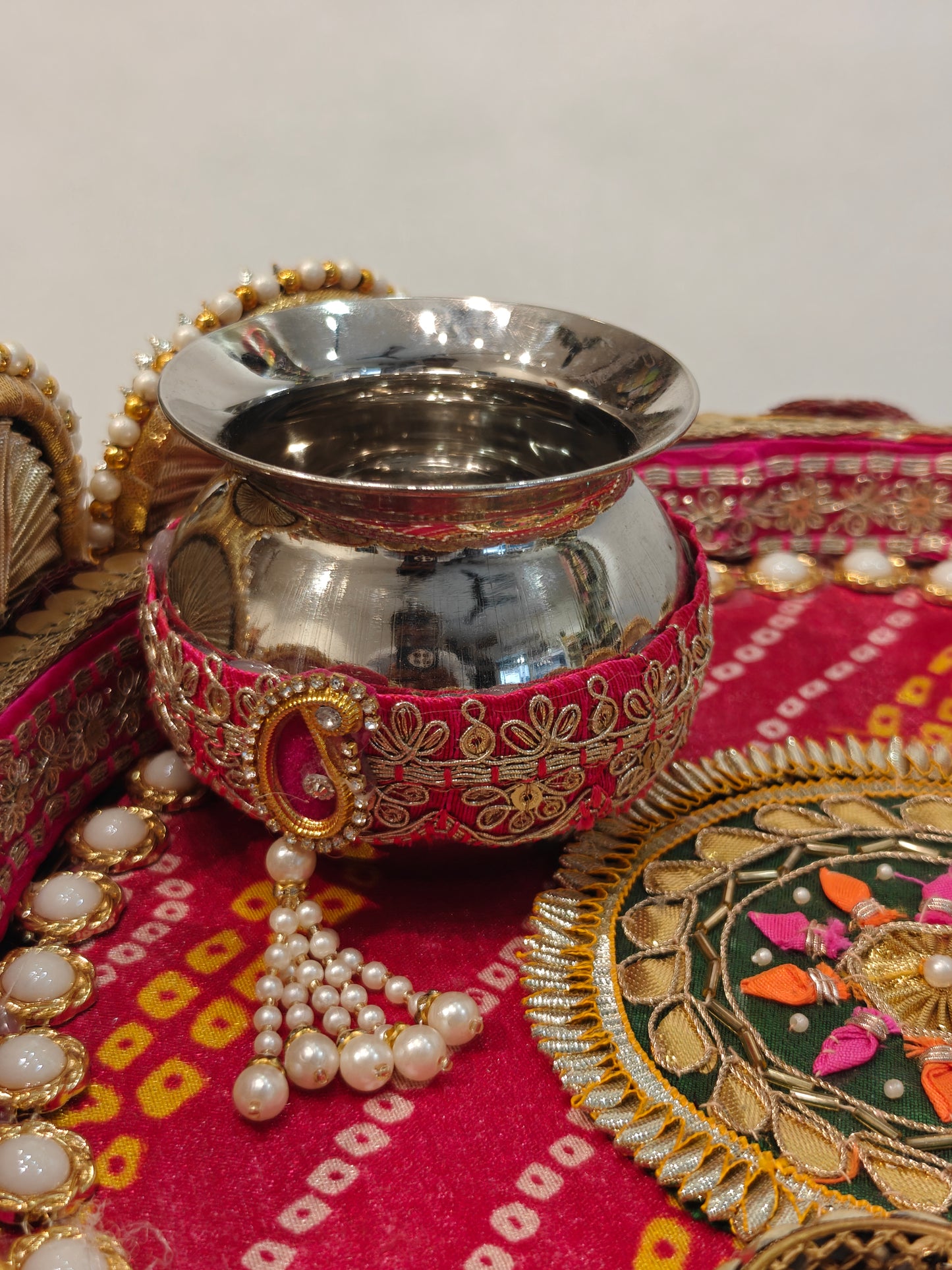 Luxury Pooja Thali Set for Wedding Rituals | Designer Bridal Puja Thali | The Wedding Station