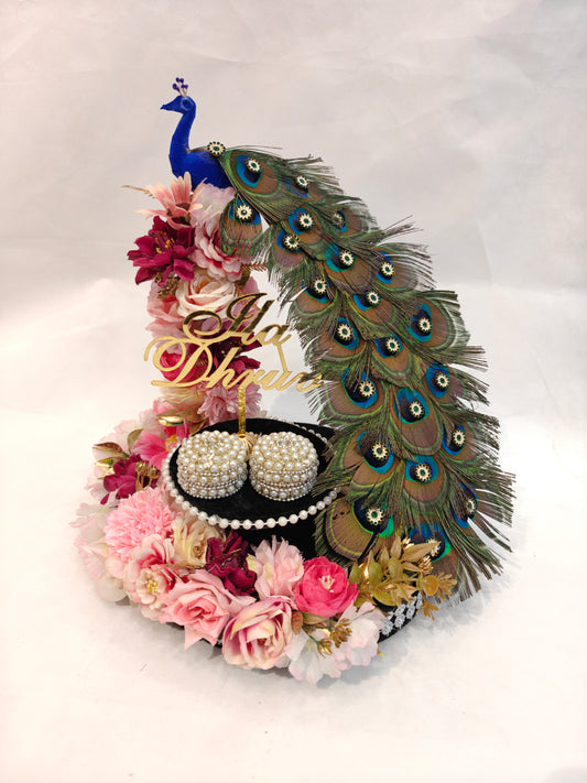 Peacock Ring Platter- Pink