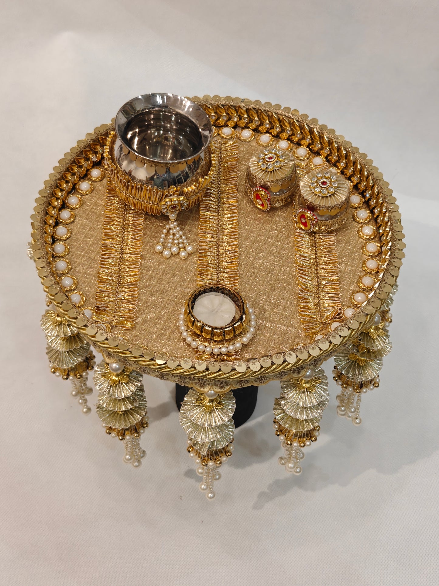 Royal Wedding Pooja Thali | Premium Designer Thali Set | The Wedding Station