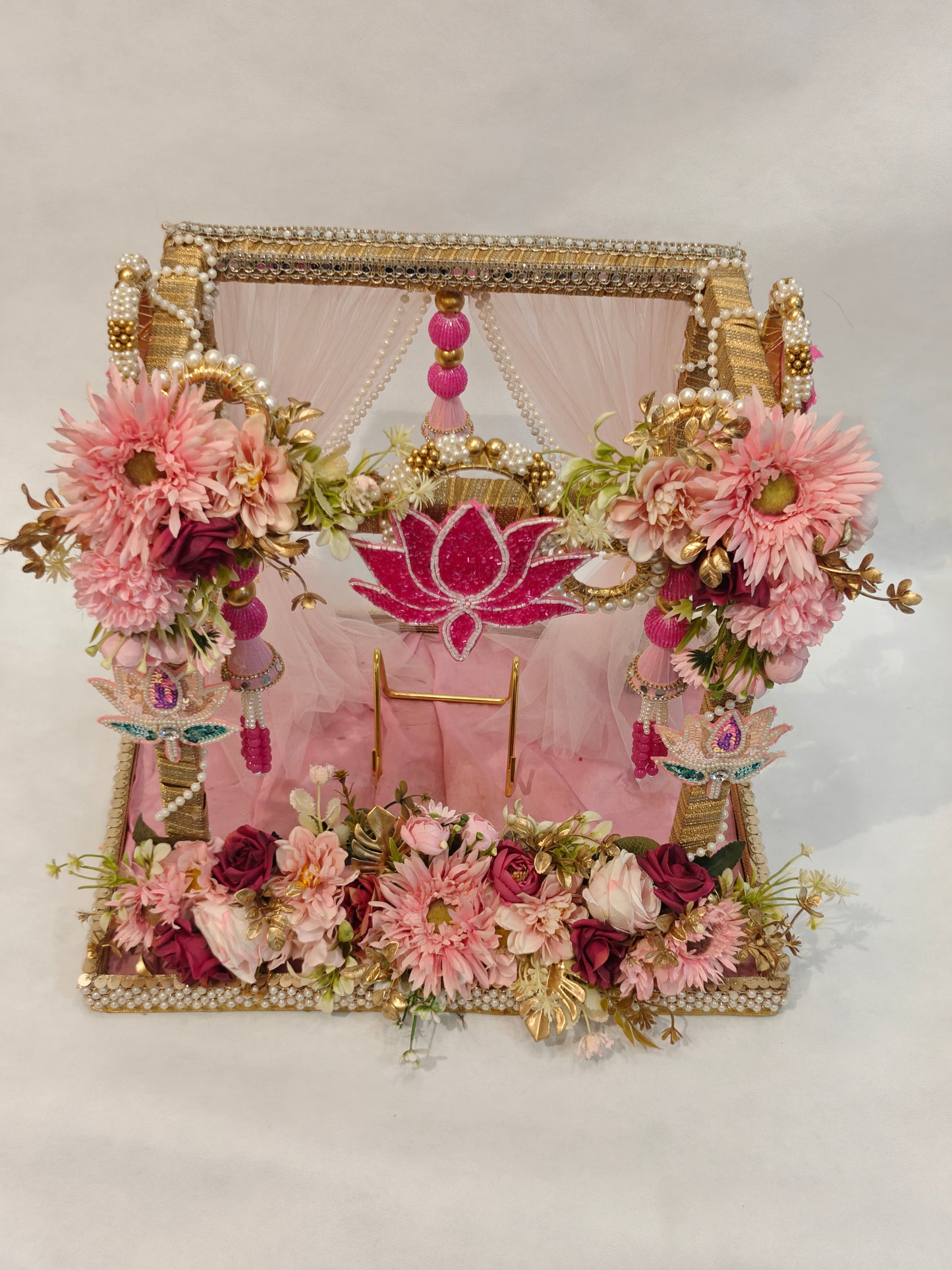 Royal Vivaah Mandap Wedding Card Platter | Luxury Indian Wedding Card Platter in Pink