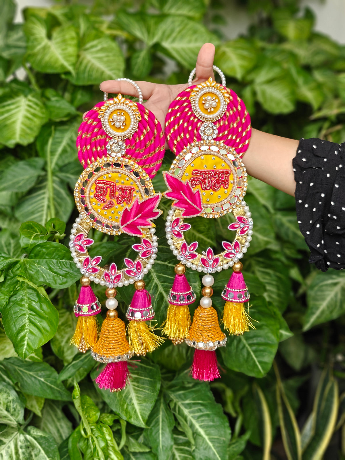 Rani-Yellow Gota Patti Shubh Laabh