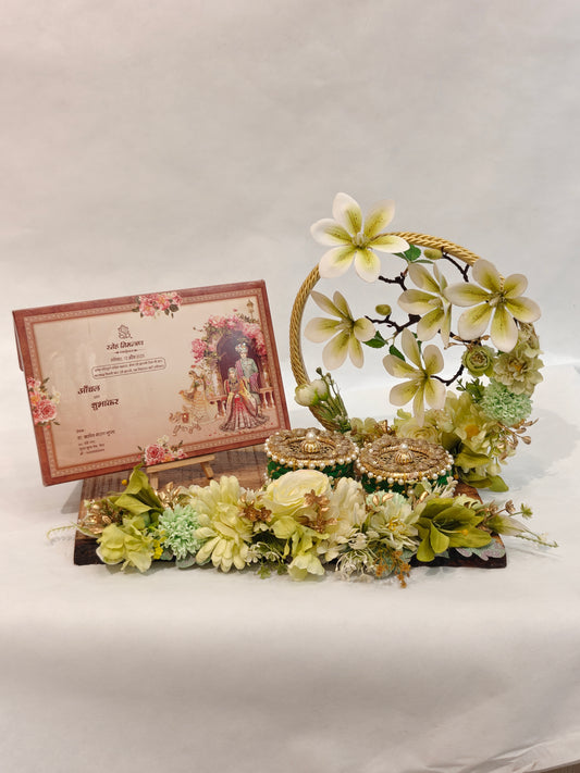Royal Wedding Card Platter – Personalized & Elegant Design
