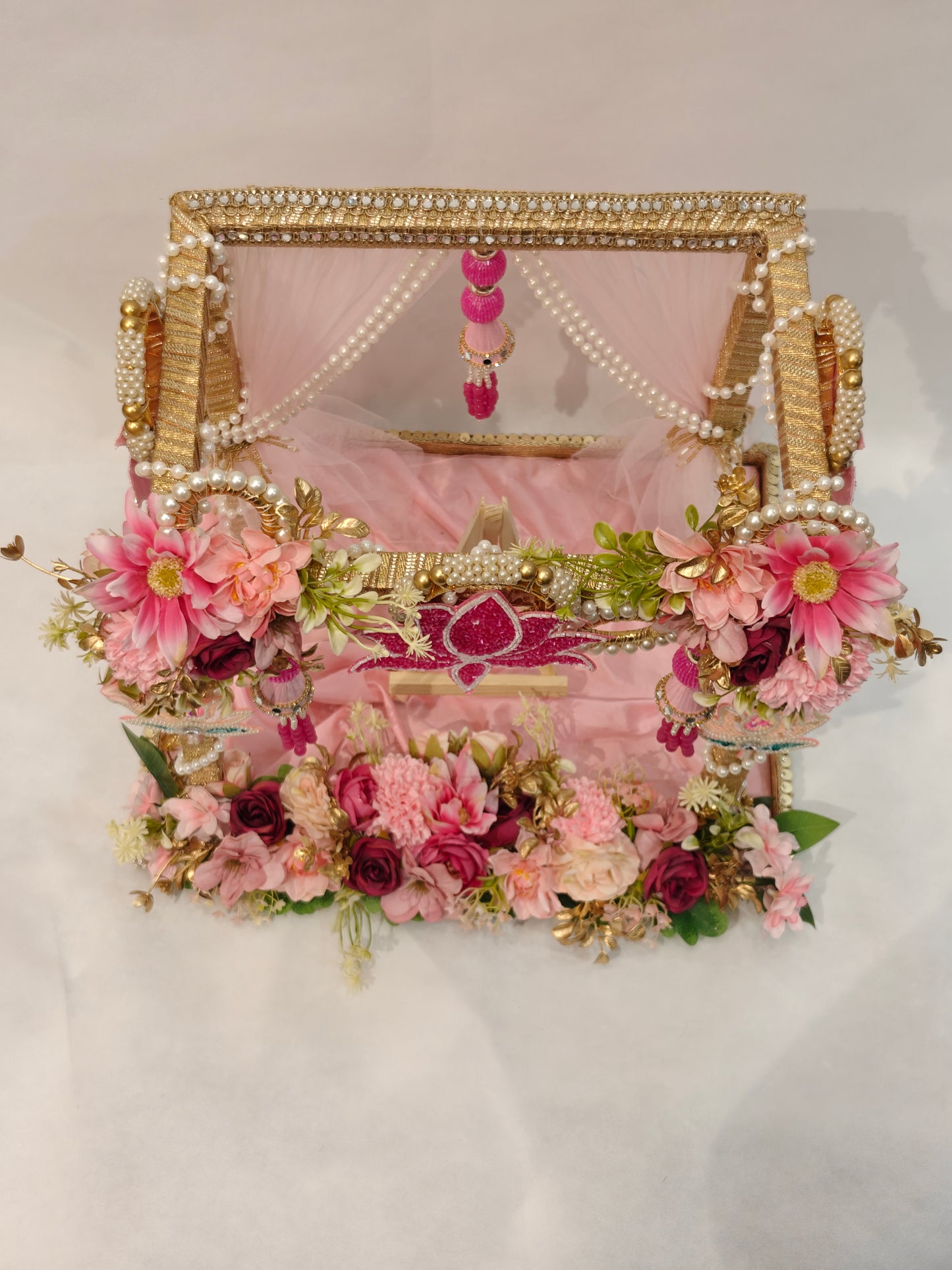 Royal Vivaah Mandap Wedding Card Platter | Luxury Indian Wedding Card Platter in Pink