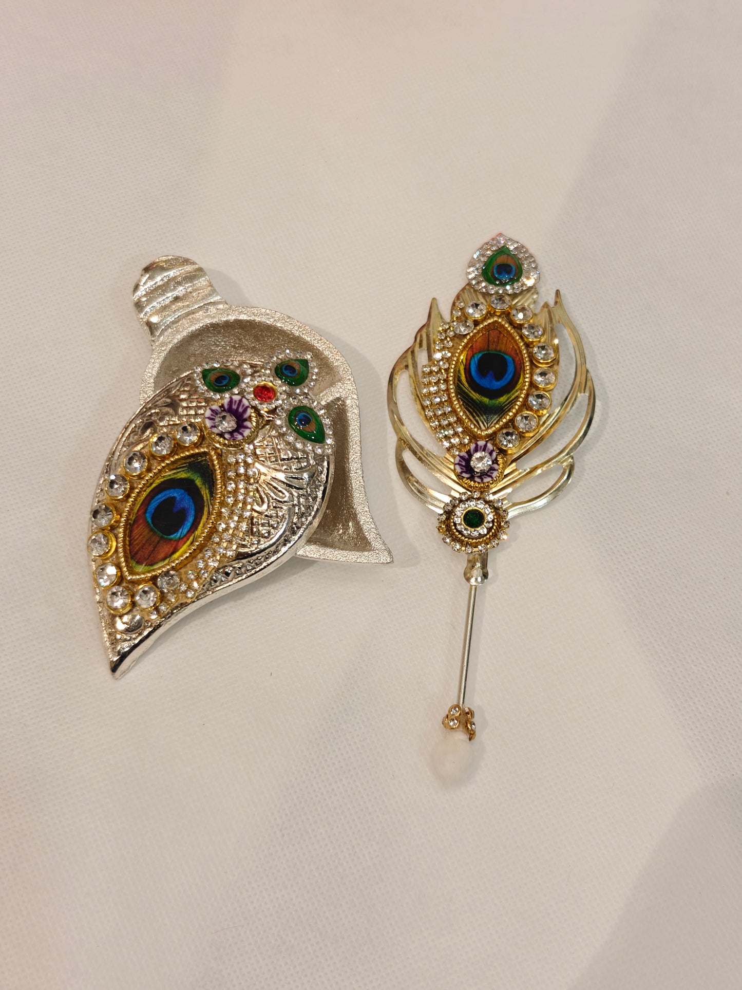 Metal Tilak Platter with Box Packing | Peacock Design Tilak Thaal for Weddings