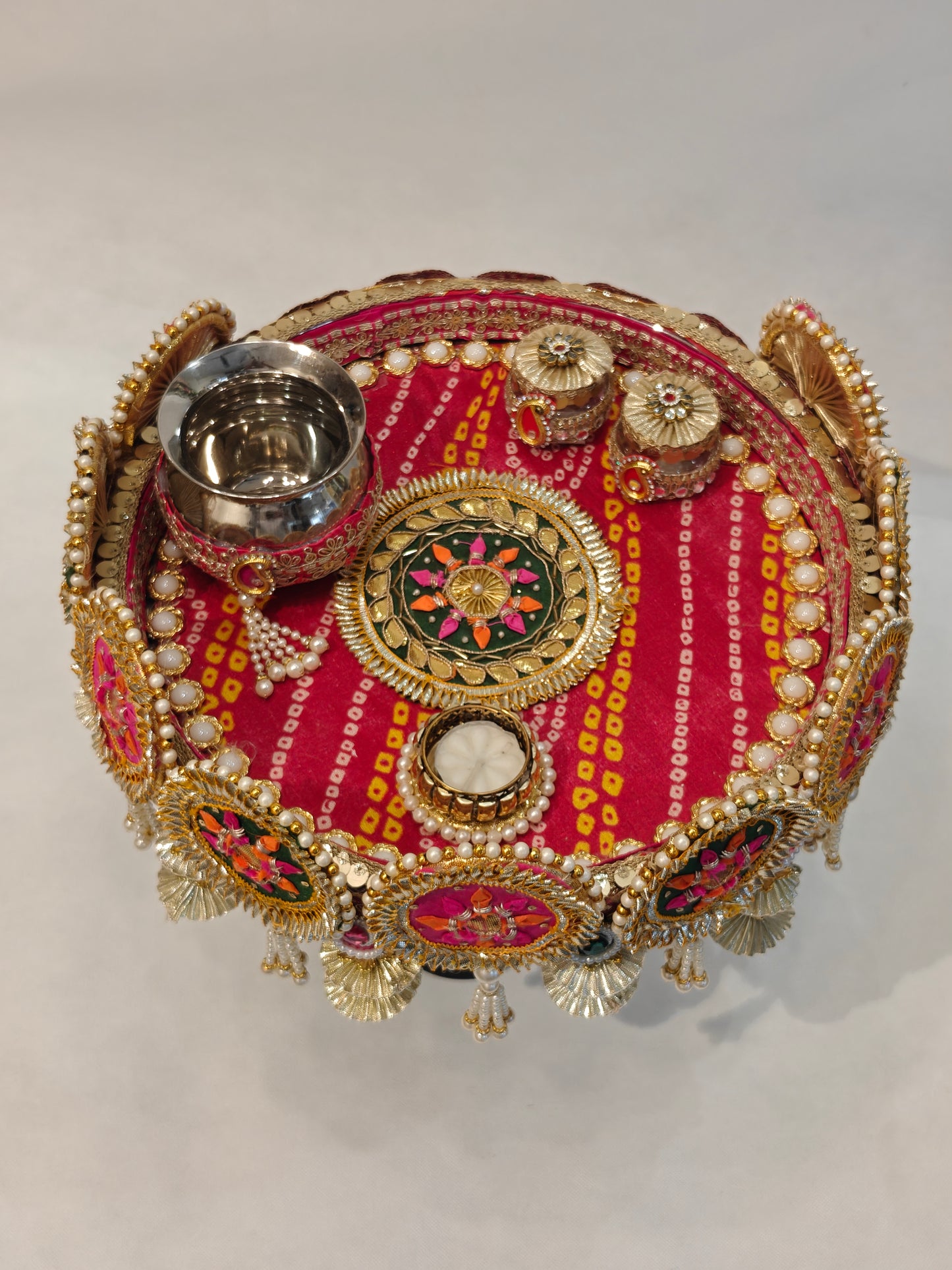Luxury Pooja Thali Set for Wedding Rituals | Designer Bridal Puja Thali | The Wedding Station