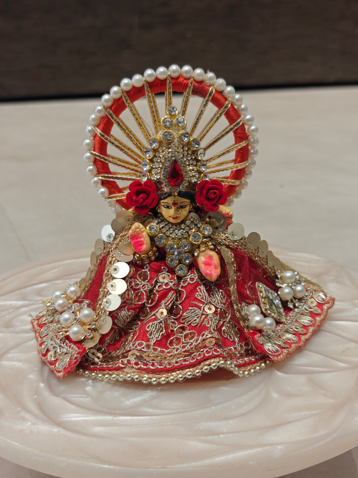 Lakshmi Ganesh Ji with Vastra and Shringar Height 5 inches
