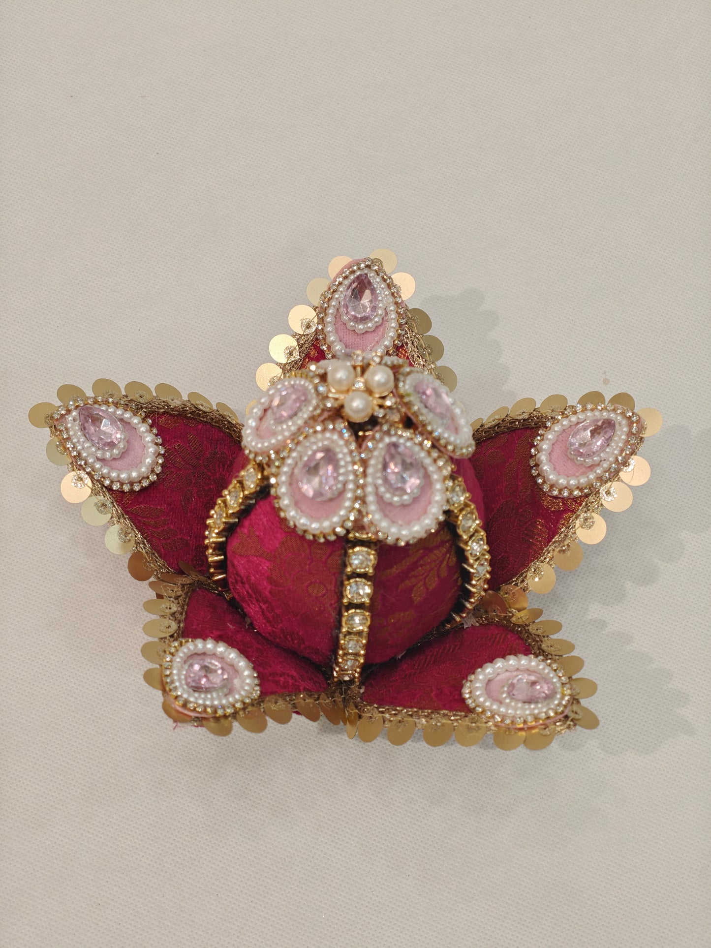 Handcrafted Pink Lotus Decorative Nariyal for Wedding Shagun & Pooja Rituals | Bridal Coconut Décor