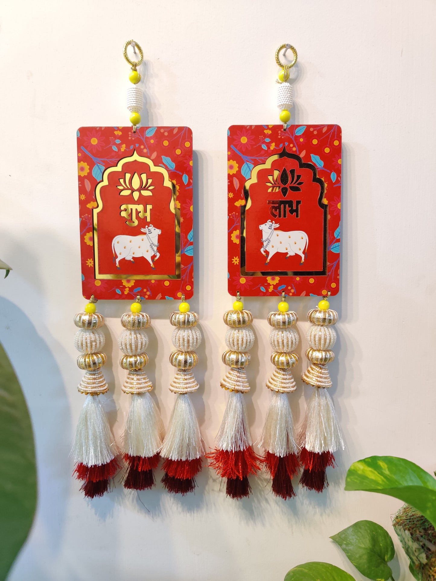 Red Pichwai Shubh Laabh