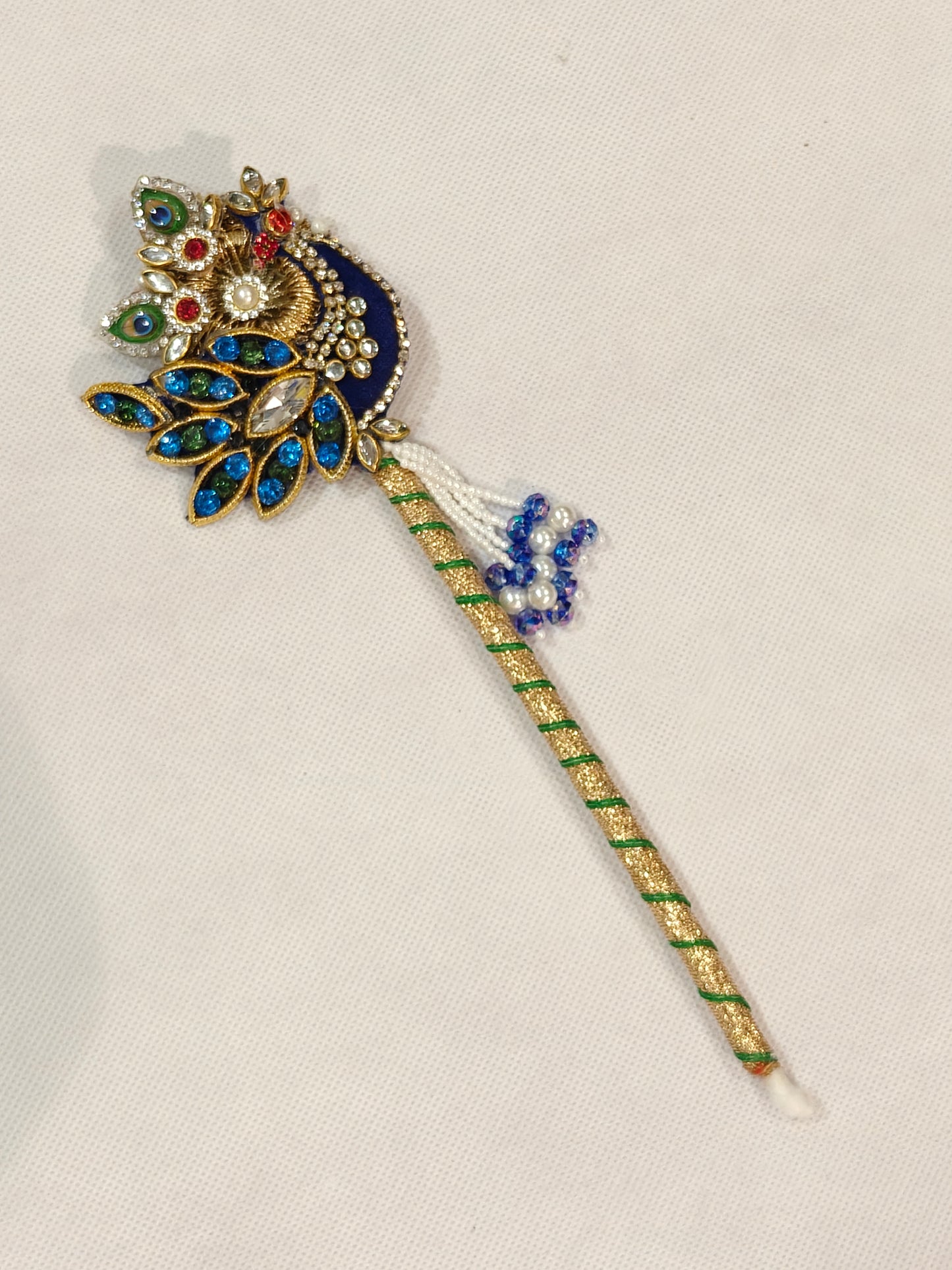 Handcrafted Peacock Design Tilak Stick for Pooja & Festive Rituals | Decorative Roli Chandan Applicator – The Wedding Station