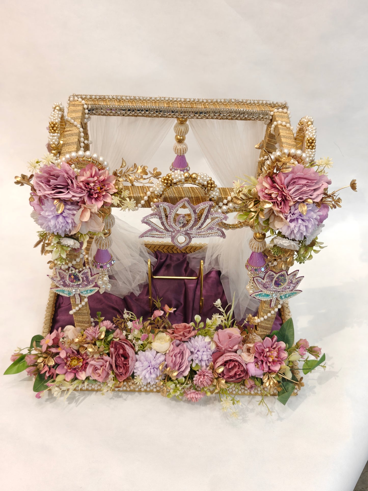 Royal Vivaah Mandap Wedding Card Platter | Luxury Indian Wedding Card Platter in Lavender