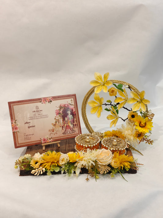 Elegant Shagun Tray for Wedding Invitations